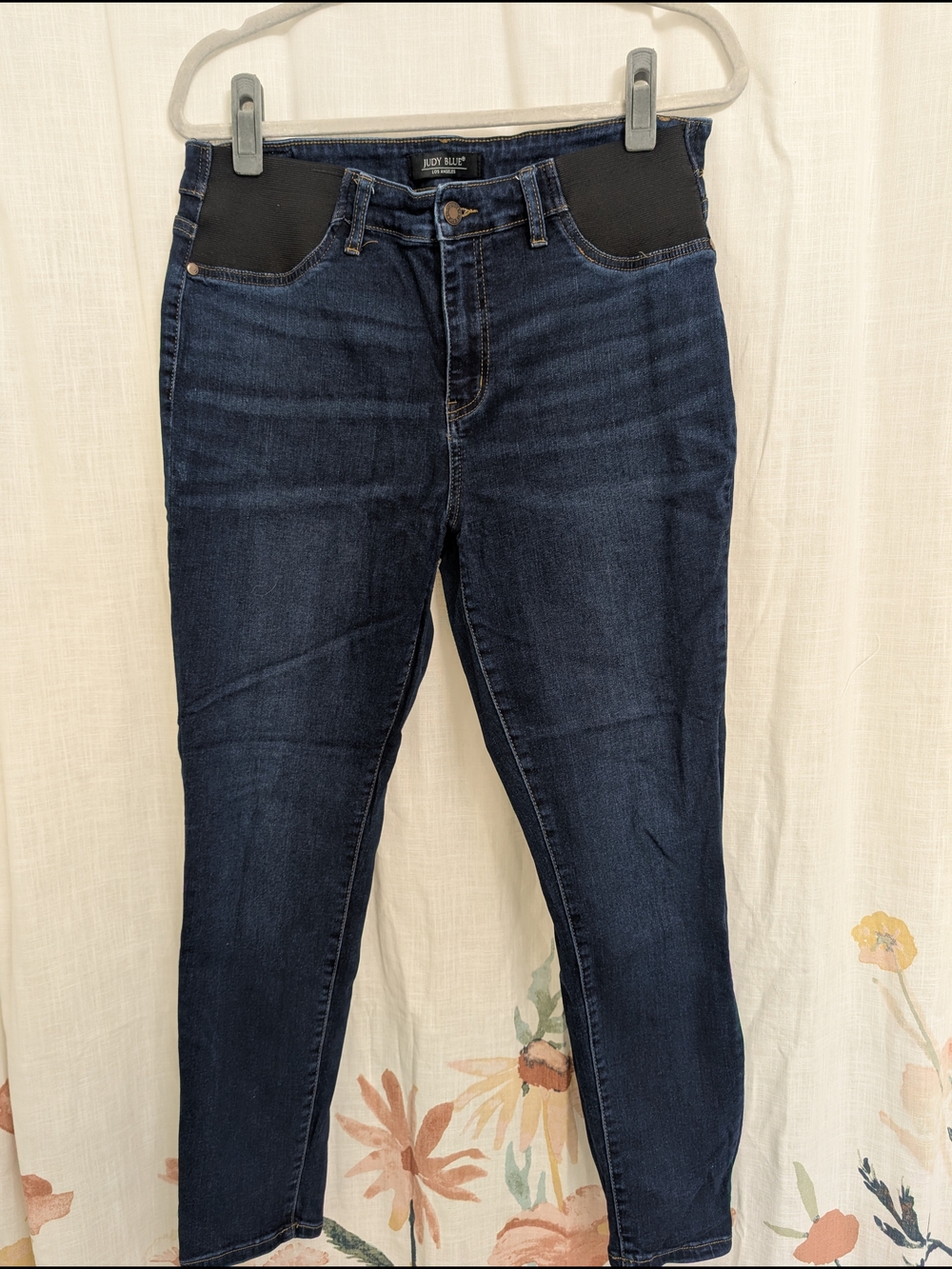 Judy Blue Maternity Size 13/31 Dark Wash Side Panel Skinny Jeans